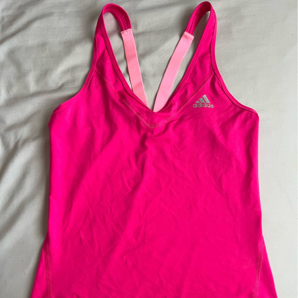 Adidas pink sports tank top- size Xs/s